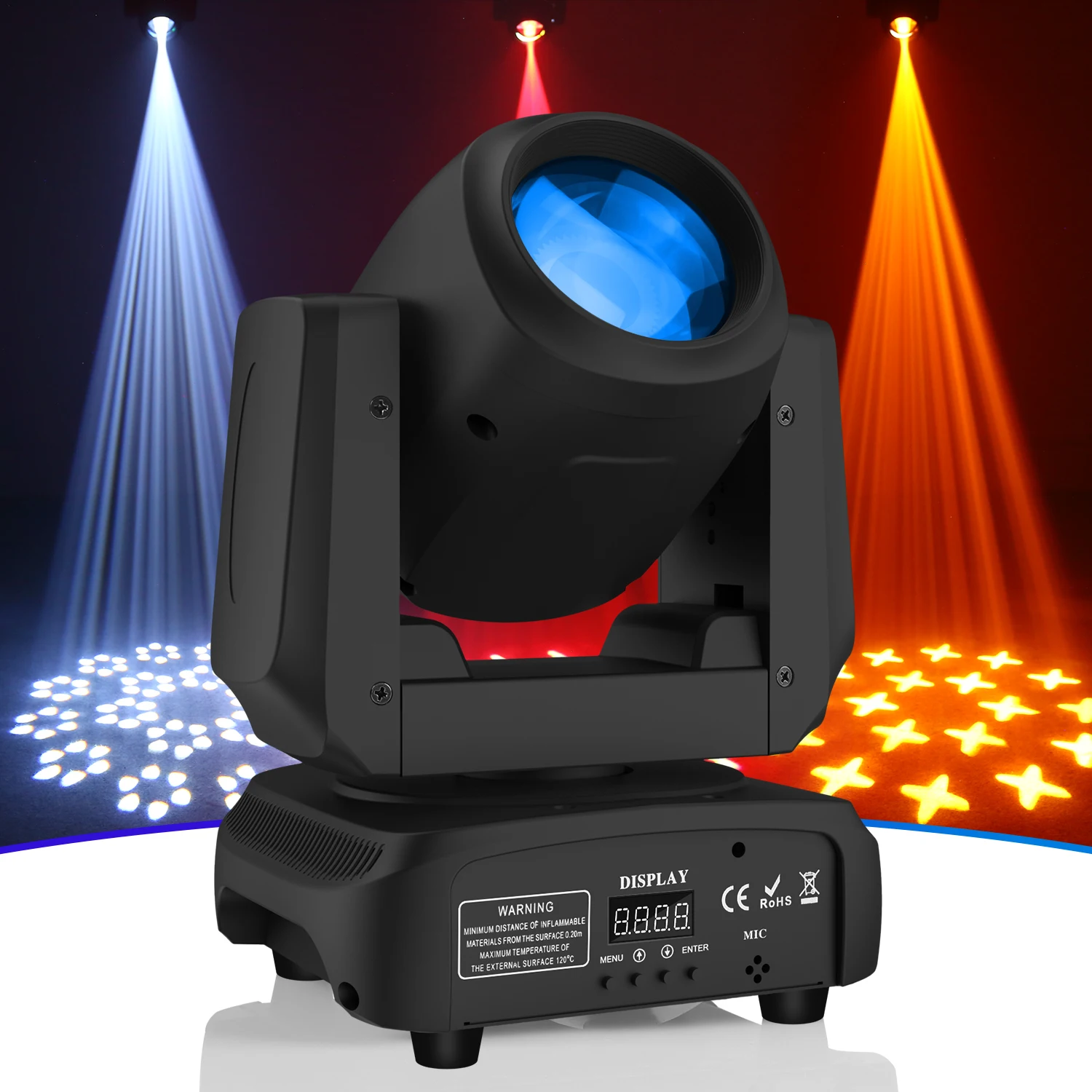 

100W Moving Head Stage Lighting Gobo Beam Dazzling LED DMX for Bar Party Strobe DJ Light