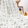HappyFlute 120*110cmBaby Muslin Swaddle 100% Cotton Summer Cute Print Baby Blankets 1