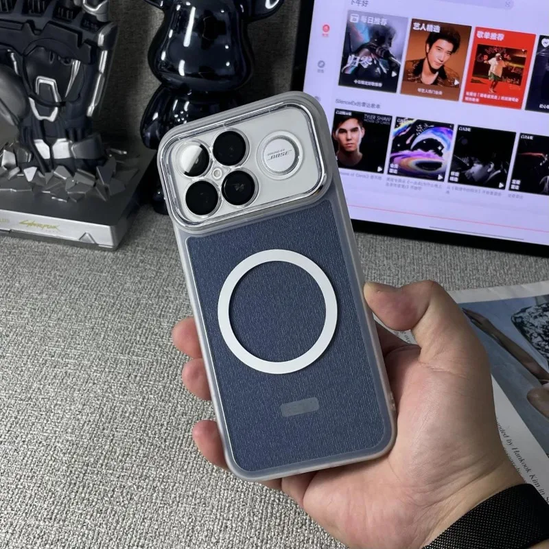 Transparent Magnetic Phone Case with Built-in HD Lens Protection and Cushioning