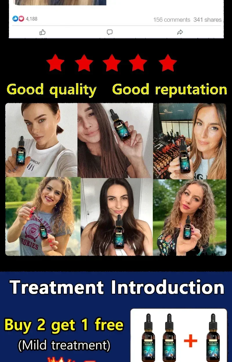 Description Picture 2 of itemAnti-grey hair essence Serum treatment restore natural hair color and restore healthy White To Black hair