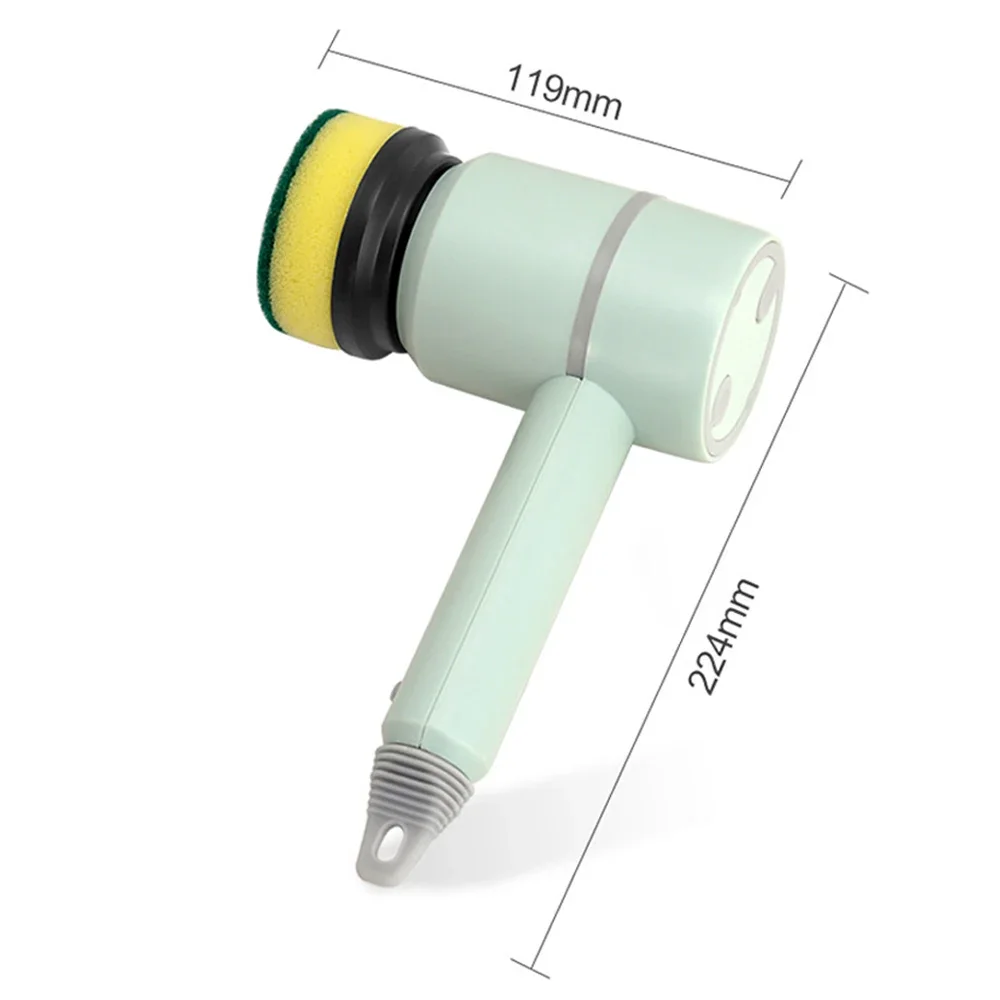 3 In 1 Electric Cleaning Brush 1200mAh USB Chargeable Spin Scrubber Brush Polisher Sponge For Kitchen Bathroom Clean Brush Tools