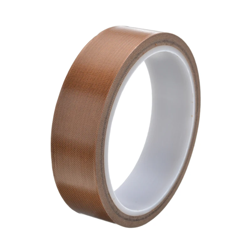 

1 Roll 10m Brown PTFE Tape High Temperature Adhesive Insulation Tape Low Friction Safe Tape For Vacuum Sealing Machine