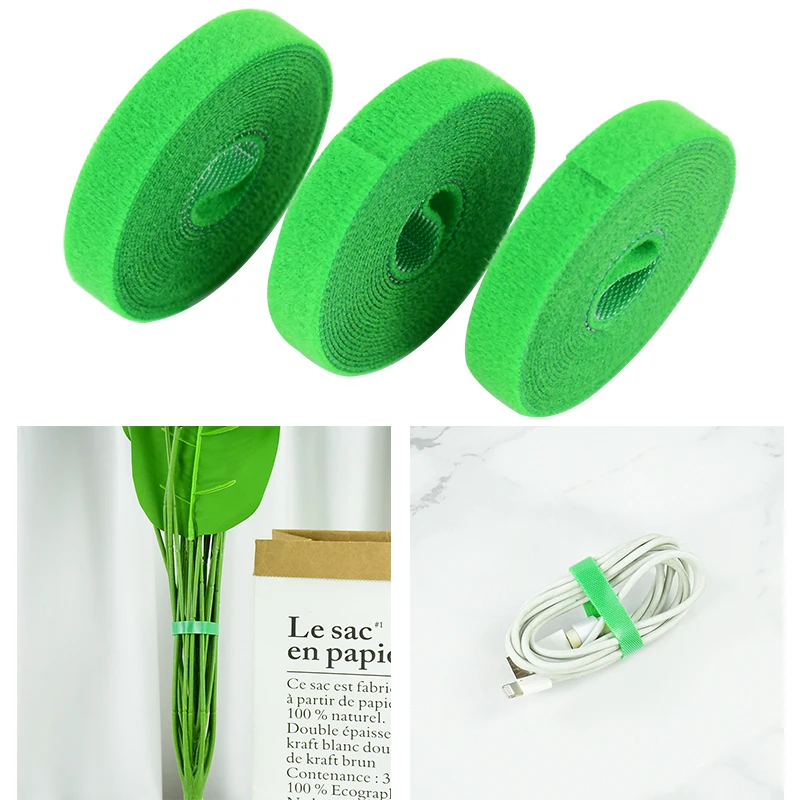 

Strong Nylon Cable Ties Reusable Self-Adhesive Cable Organizer Twine Plant Bandage Cuttable Cable Ties Home Garden Accessories