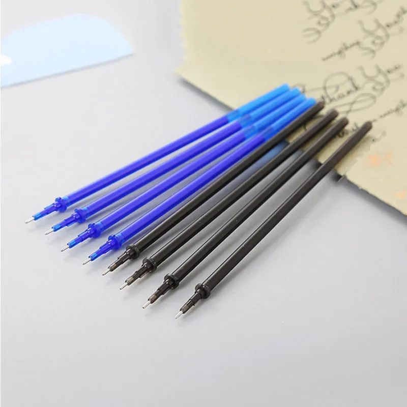 Erasable Pen Refills Magic Ink 0.5mm Purple Orange Green Gel Pen Rod 20pcs/set