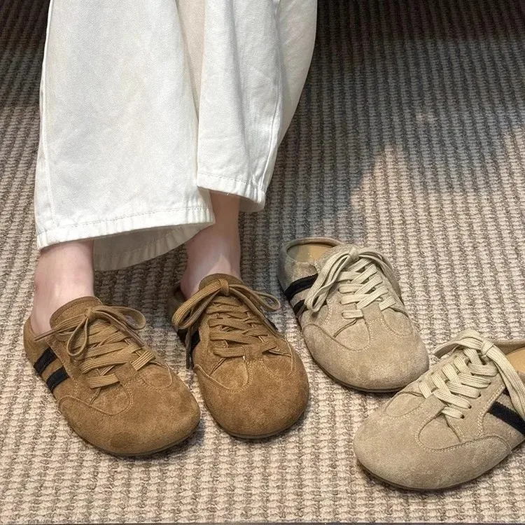 Elegant Women's Slip-On Half Slippers Indoor Outdoor Wear Retro Thick Bottomed Slipper Fashionable Spring Autumn Seasonal Rubber 4 Elegant Women's Slip-On Half Slippers Indoor Outdoor Wear Retro Thick Bottomed Slipper Fashionable Spring Autumn Seasonal Rubber - Image 4