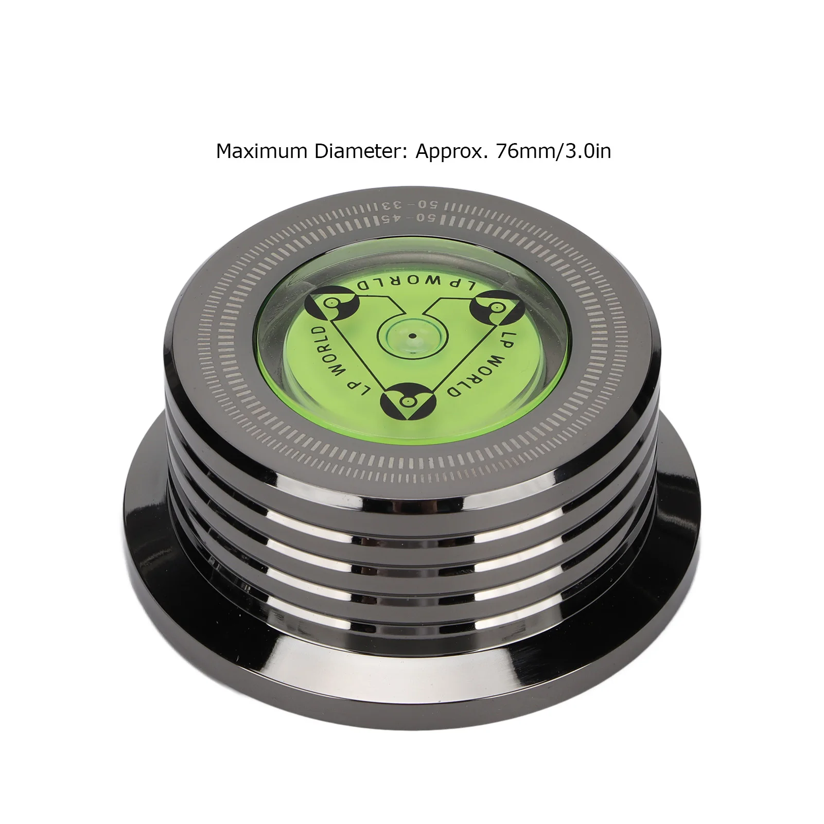 Description Picture 3 of itemMusic Recording Equipment Record Weight Stablizer Aluminum Turntable Disc Clamp with Bubble Leveling for LP Record Player 50Hz