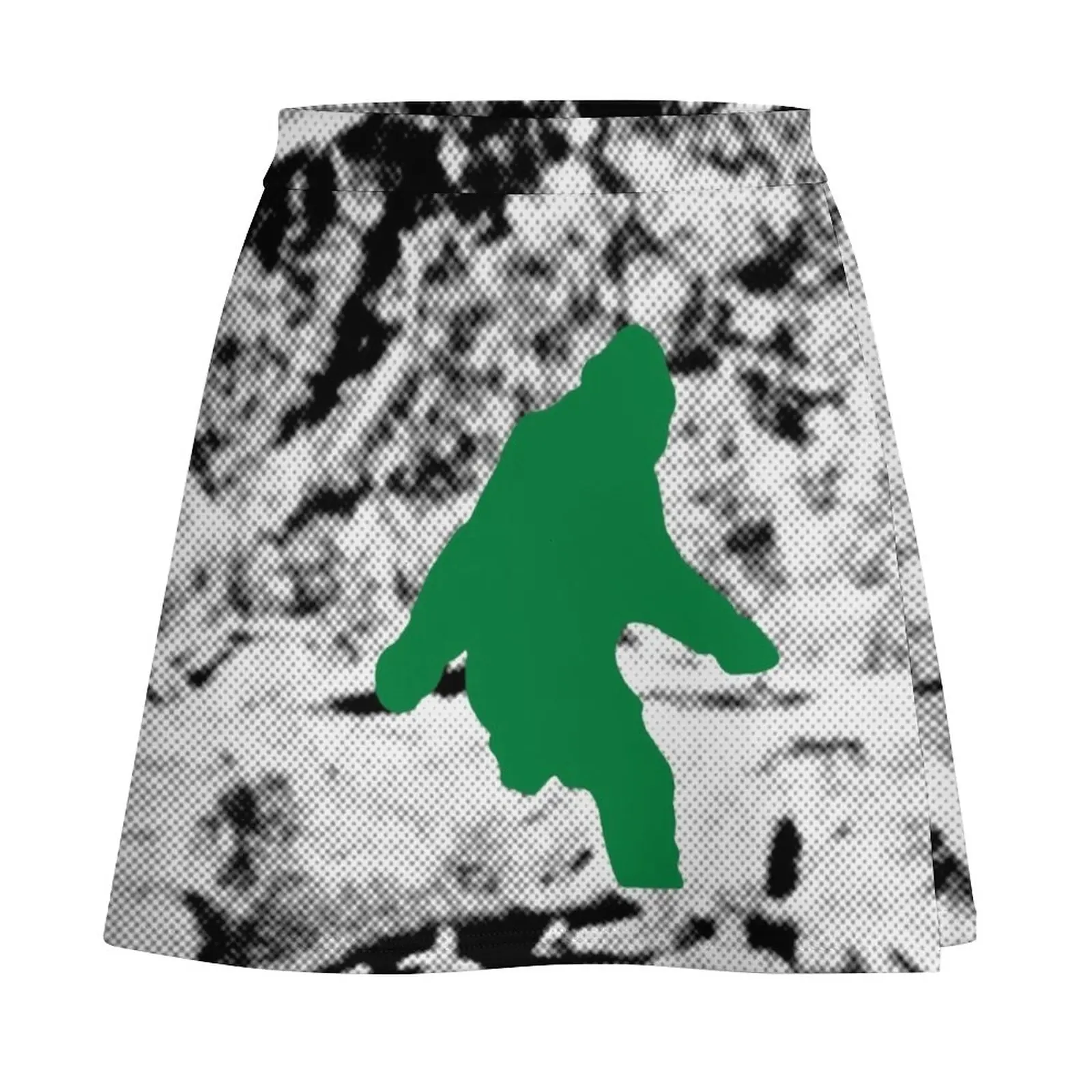 Bigfoot (Green) Mini Skirt girls skirt Kawaii Womens dresses