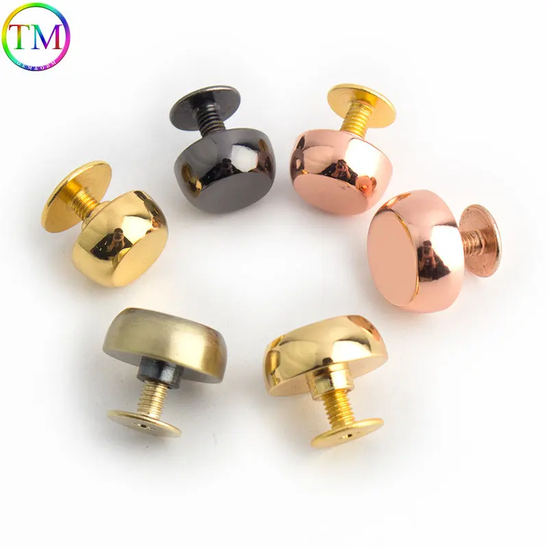 20-100 Pieces Metal Multi-Color Bucket Shape Rivet Spikes Round Head Screw Back Rivets Studs For Clothes Bag Shoes Accessories