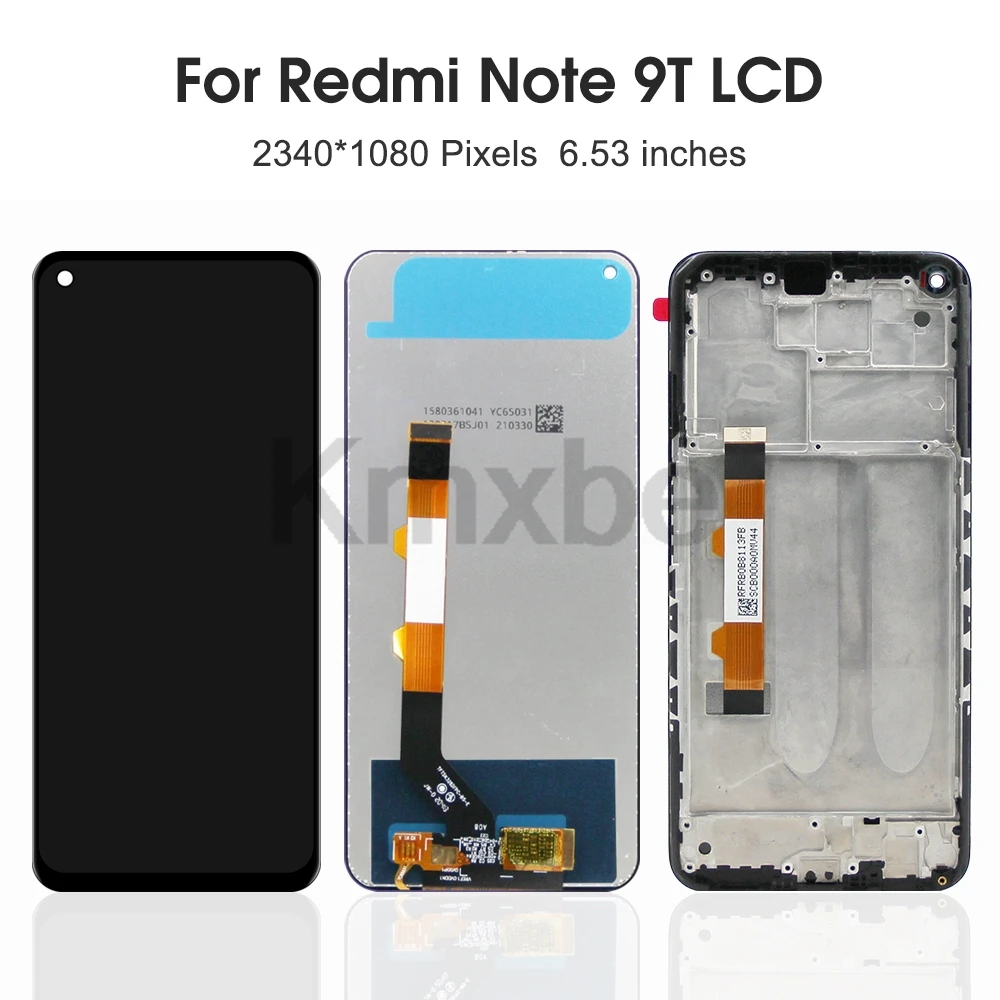 6.53'' LCD For Xiaomi Redmi Note 9T M2007J22G J22 Display Touch Screen Digitizer Assembly With Frame For Redmi Note 9 5G LCD