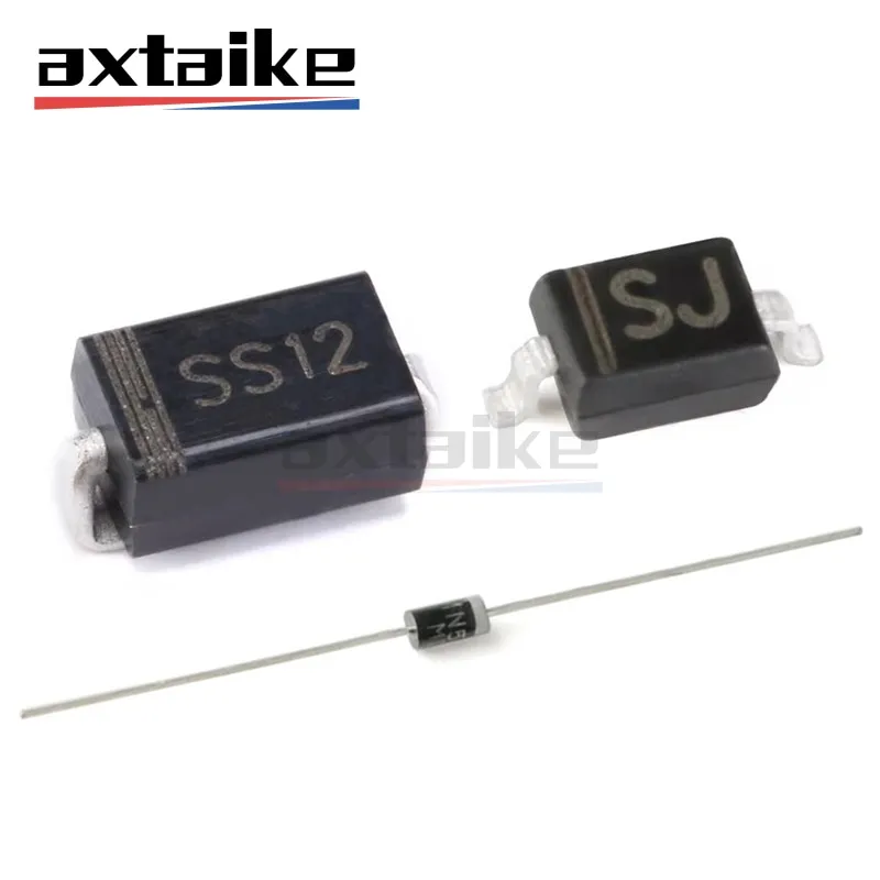 

100PCS 1N5817 IN5817 DO-41 SS12 SMA DO-214AC SJ 1N5817W SOD123 1N5817WS SOD323 Schottky Diodes Rectifiers 20V 1A SMD B5817WS