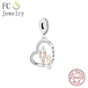 FC Jewelry Fit Original Pan Charms Bracelet 925 Sterling Silver Heart Zircon My Dad My Hero Bead For Making Women Berloque 2025 3