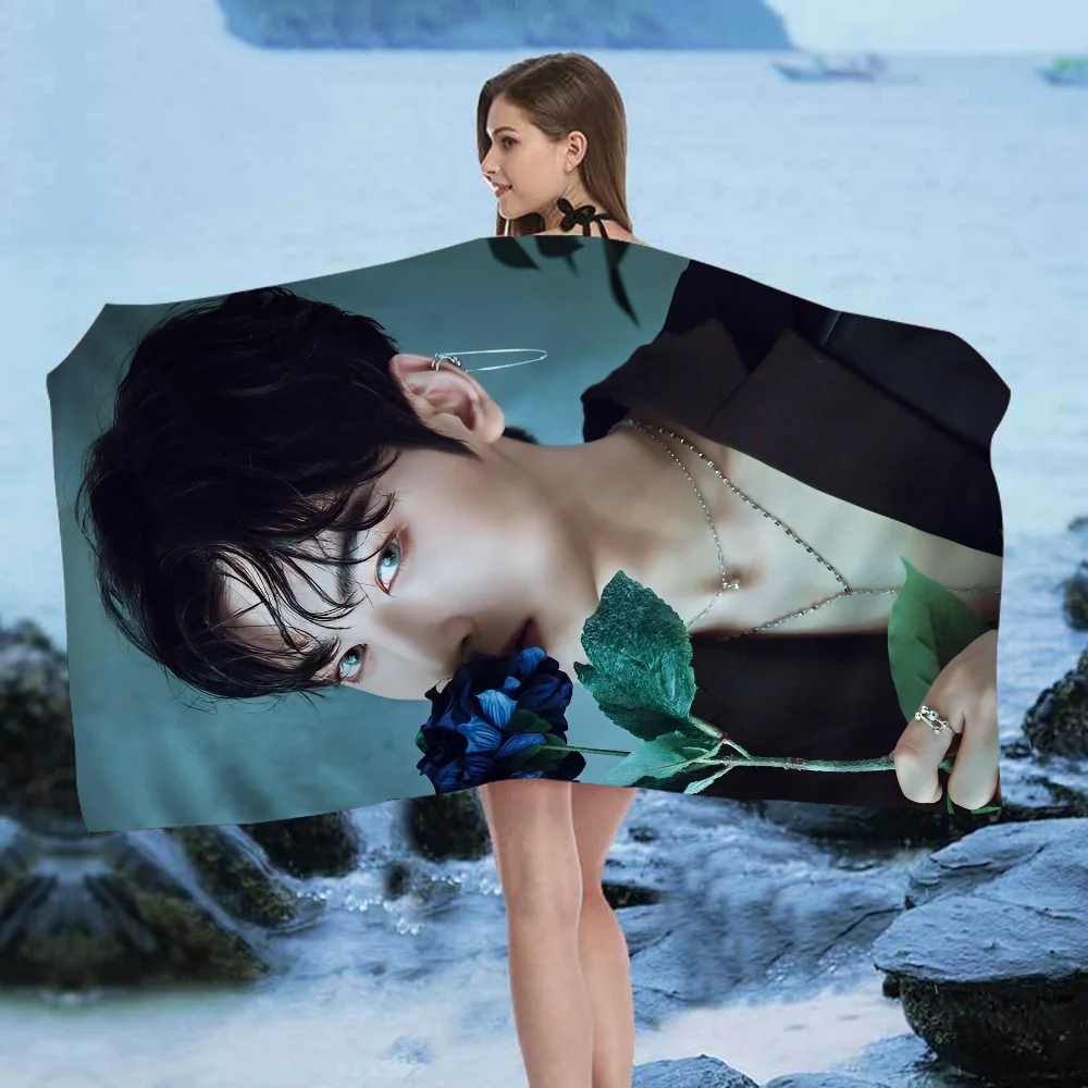 Korea Cha Eun Woo Towel Microfiber Beach Towel Absorbent Quick dry Soft Yoga Swimming Resort Mountain Climbing Towel 2