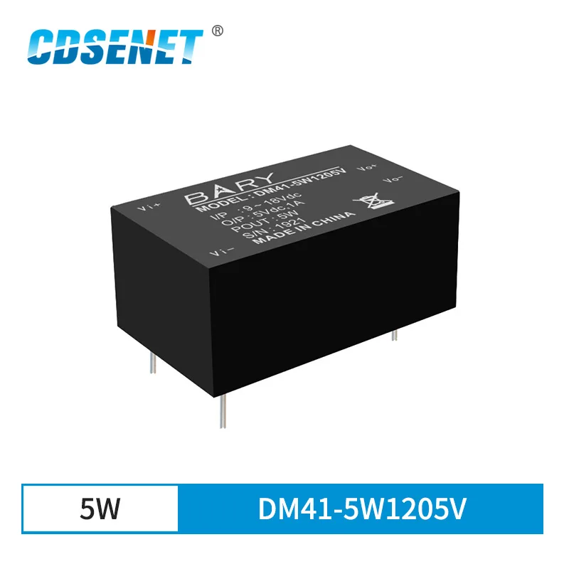 

DC-DC Isolated Buck Power Supply Module DM41-5W1205V DIP 5W 9-18Vdc Wide Voltage Ultra Small Volume Power Modules