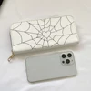 Halloween Spider Web Wallet Coin Purse Women Novelty Credit Card Holder Gothic Money Bag Teenager Casual Long Wallets Party Gift 5