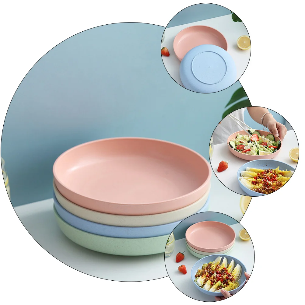 Plastic Plates 4 Pcs For Home Child