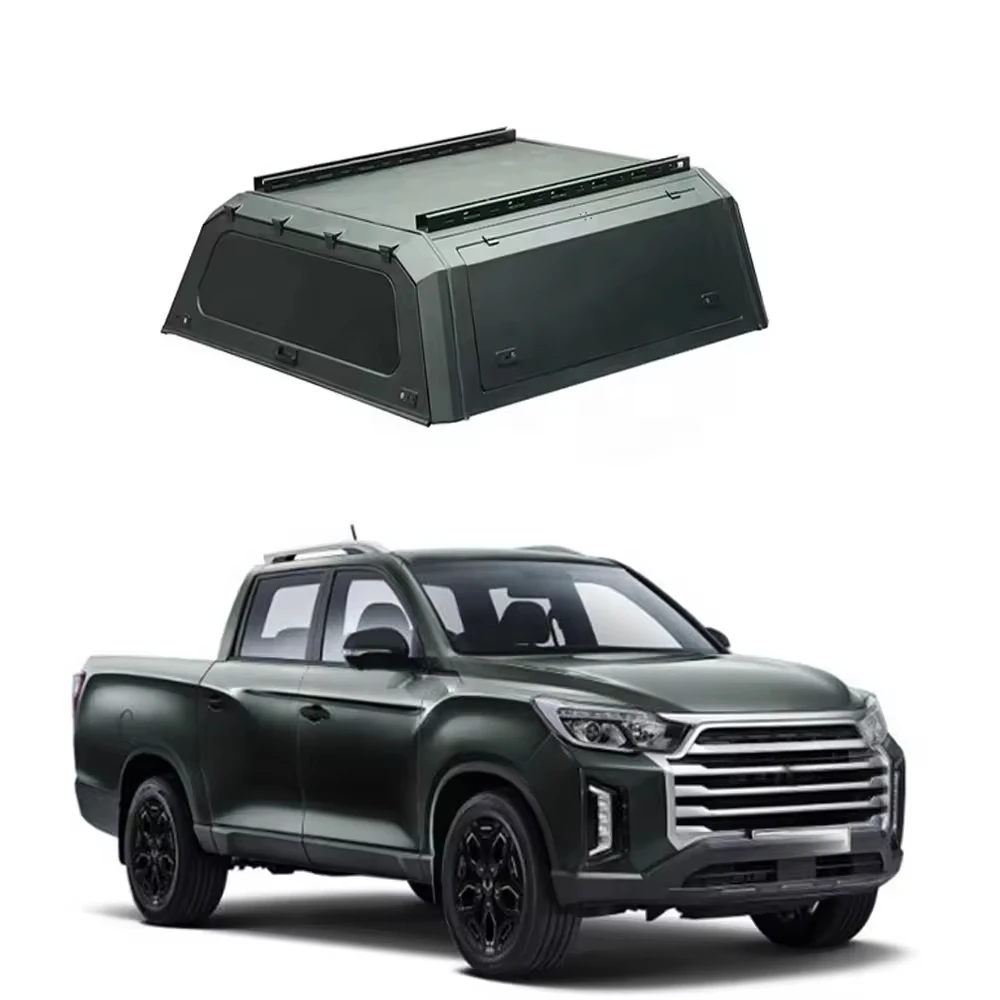 

Hard Type Aluminum Alloy Topper Camper Pickup Tonneau Cover 4x4 Pickup Truck Canopy For ssangyong musso