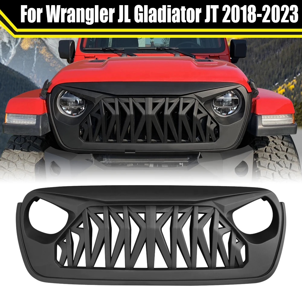 Front Grille Mesh Grill Racing Grills For Jeep Wrangler Jl Gladiator Jt