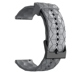 Silicone Sports Strap - Soft and Durable Fitness Bracelet Accessories - 22mm (Gray)