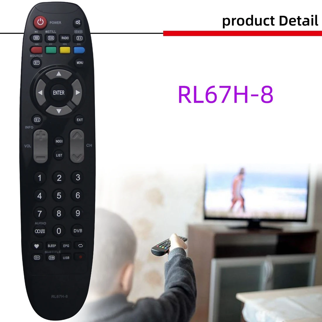 Фото Пульт дистанционного управления RL67H-8 TV для Changhong TV TV20A-C35 SABA LC32HA3 LED50C2000H LED50C2000IS LED29B1000S №5