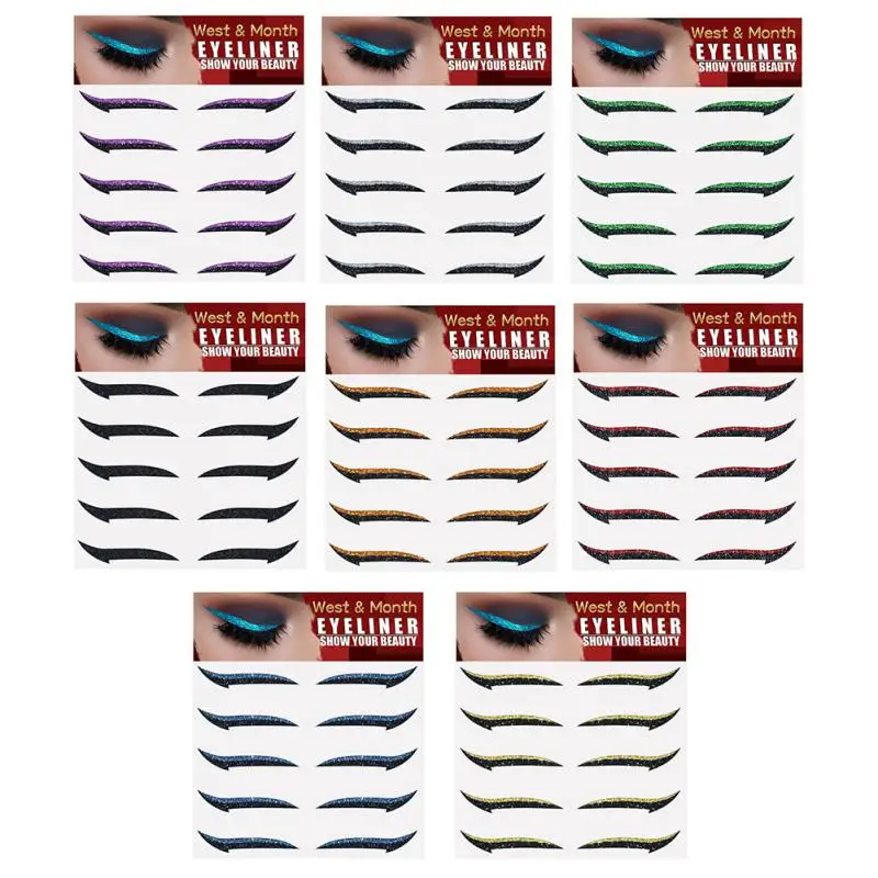 Eyeliner Stencil Tool Eye Makeup Tools 5pairs Double Eyelid Line Stickers