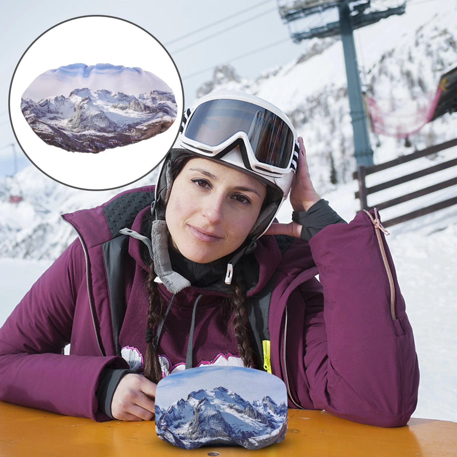 

Ski Goggle Cover Protective Goggle Sleeve Cover Elastic Goggle Sock Snowboarding Goggle Protector Stretchy Sport Protective Gear