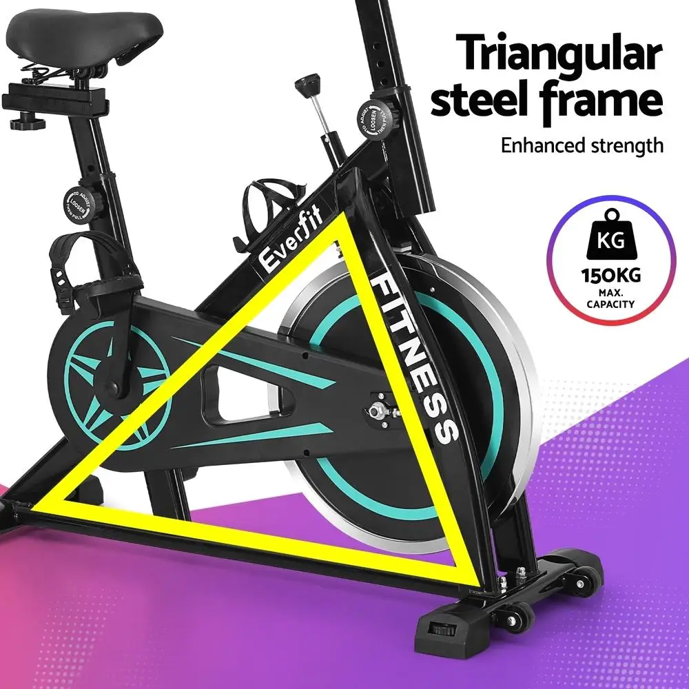 Sure! Here's an optimized title for your product: Everfit 10kg Flywheel 150kg Capacity Professional Spin Bike Gym home Use