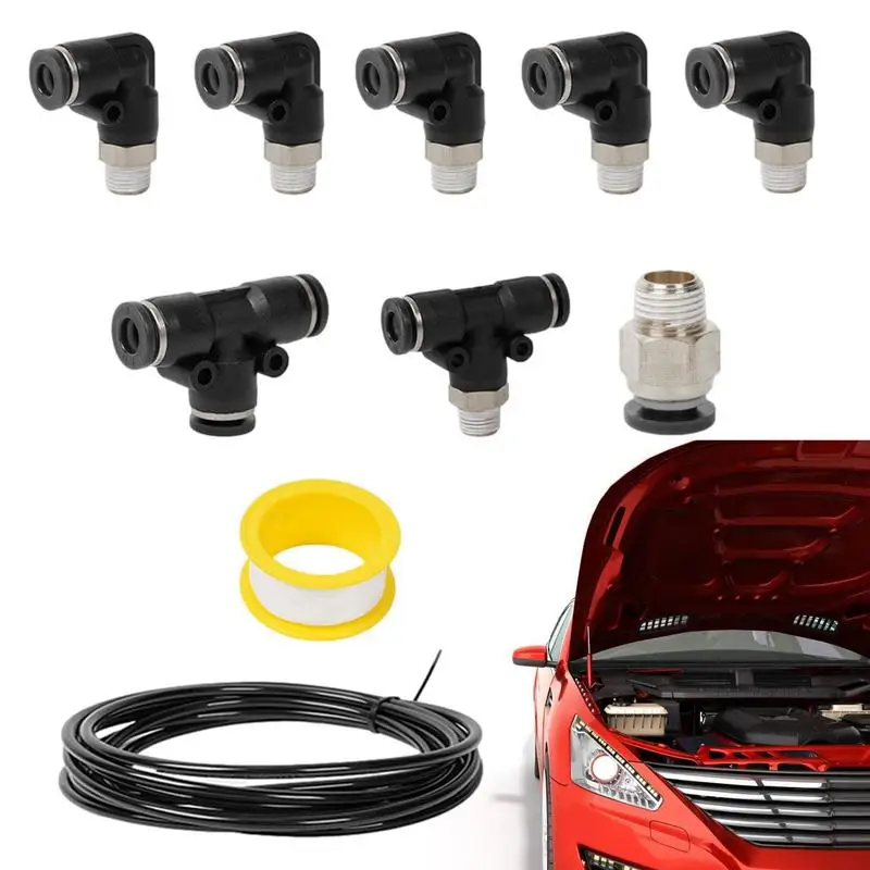 

T Shaped Tee Pneumatic Tee Pneumatic Fitting Air Connector Pipe Coupler Quick Fitting Connector Adapter For Hose Air Line Fitter
