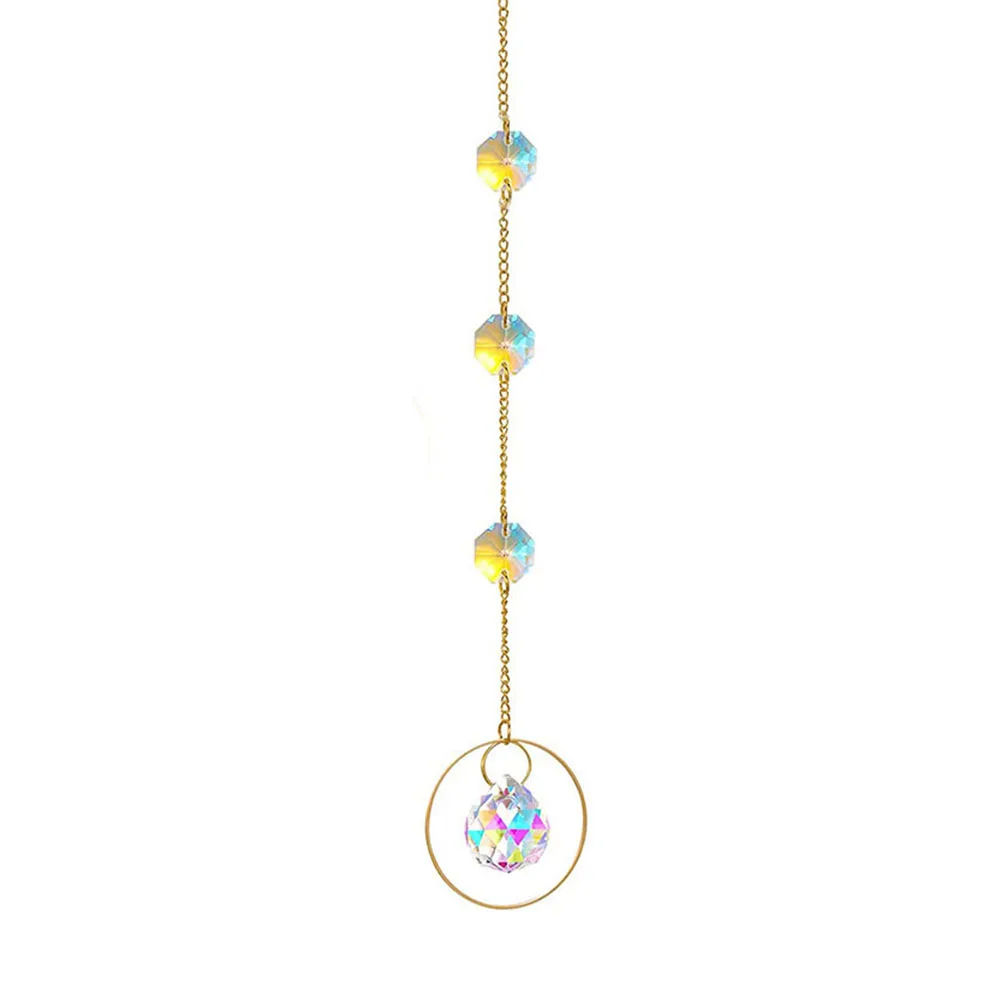 Sun Catcher Crystal Pendant Sun Catchers Window Ornament 1PCS AB Suncatcher Hanging with Chain Pendant Ornament Crystal Balls for Window Home Garden Christmas Party Decor