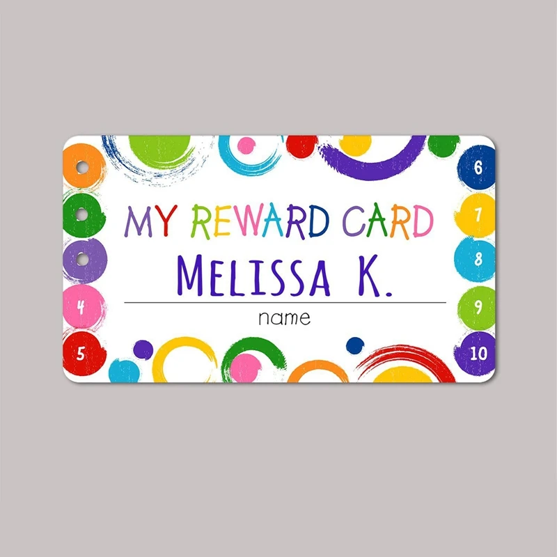 50pcs Punch Cards My Reward Cards, Classroom Student Home Behavior Incentive Decor Motivational Cute Cards Holiday Accessory
