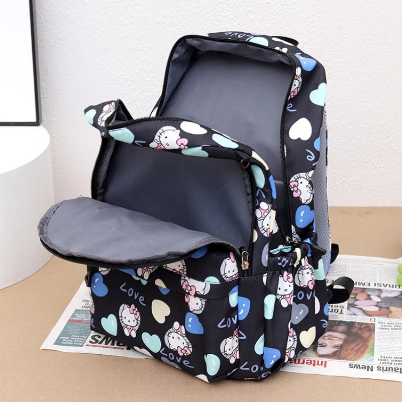 2024New Hello Kitty School Bag Female Junior High School Student High School Student Cute Cartoon Large Capacity Backpack
