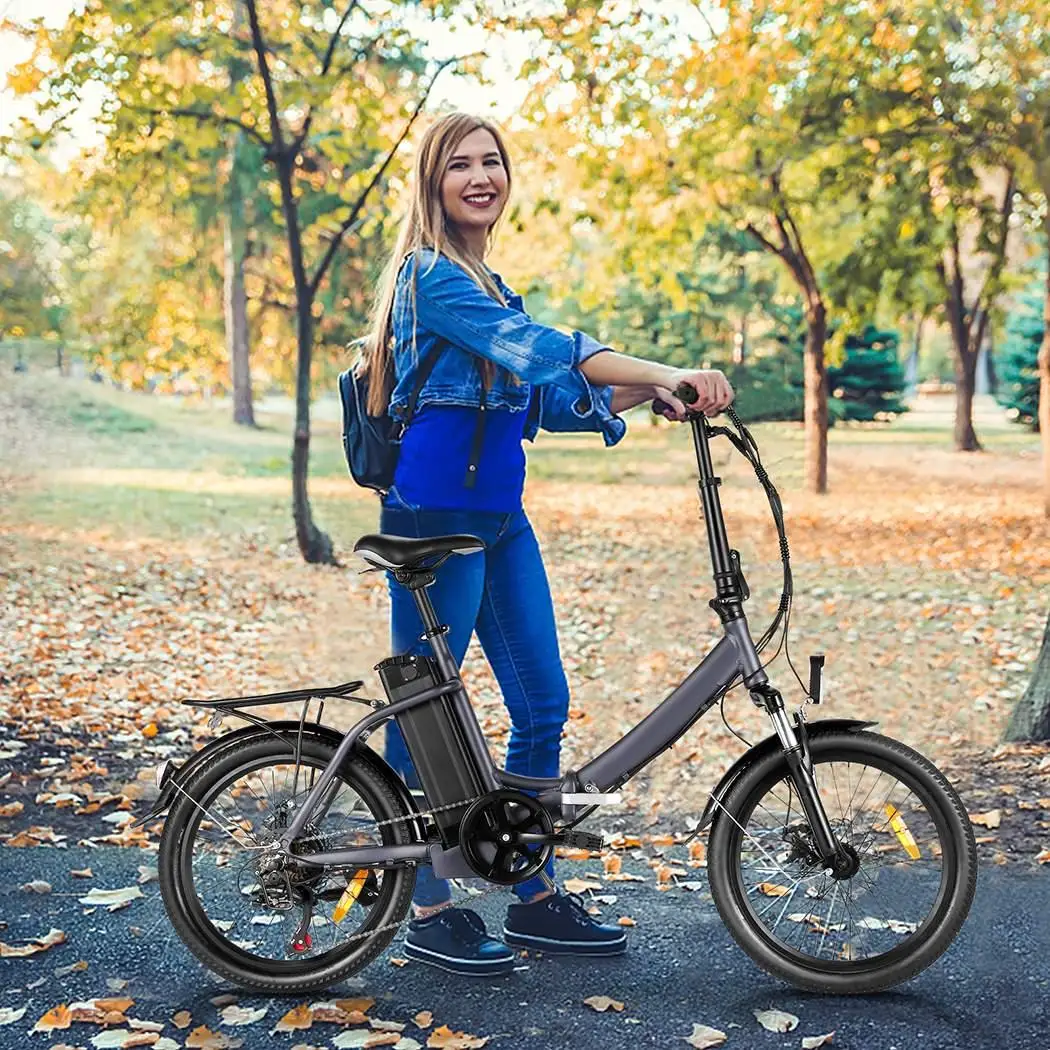 Electric Mountain Bike 21 Speeds Shifter Adult Folding E-Bike Disc Brake 36V/8Ah Lithium Battery Electric Bicycle 3