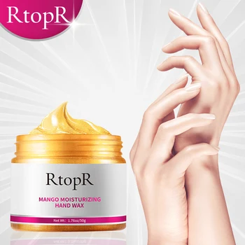 RtopR 망고 마스크 핸드 왁스 화이트닝 모이스처라이징 리페어, 각질 제거 굳은살 촬영 안티 에이징 핸드 스킨 크림 50g