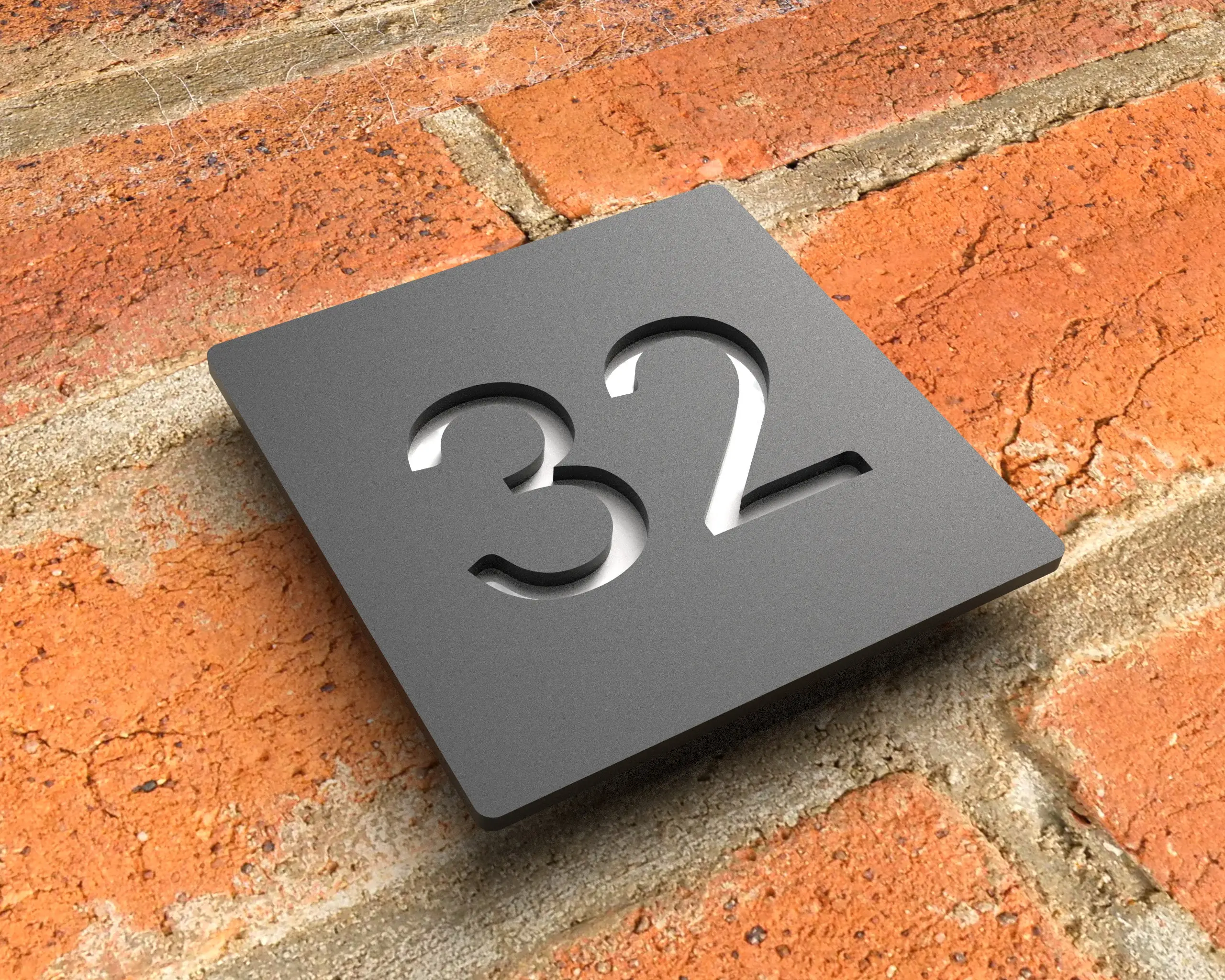 Modern Acrylic House Numbers Sign with 3D Letters Customizable Design Outdoor Address Plaque Home Decor Street Visibility