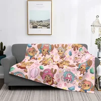 One-Piece Tony Tony Chopper Blanket Coral Fleece Plush Summer Pirate Anime Multifunction Super Warm Throw Blankets for Home 1