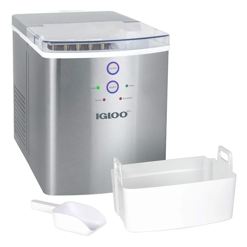 

Igloo Electric Countertop Ice Maker Machine - Automatic and Portable - 33 Pounds in 24 Hours - Ice Cube Maker