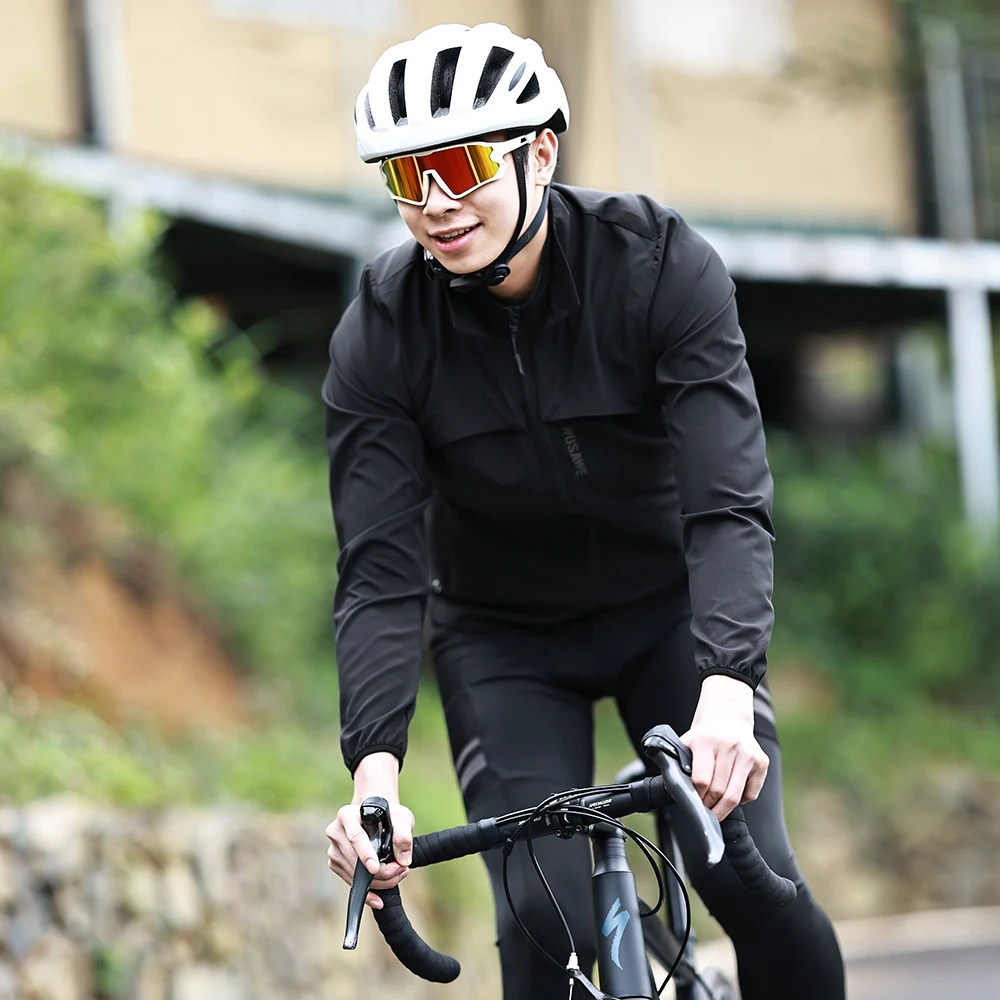 MTB Bicycle Jacket Water-repellent Cycling Windbreaker Adjustable Sleeveless Vest Breathable Wind Coat