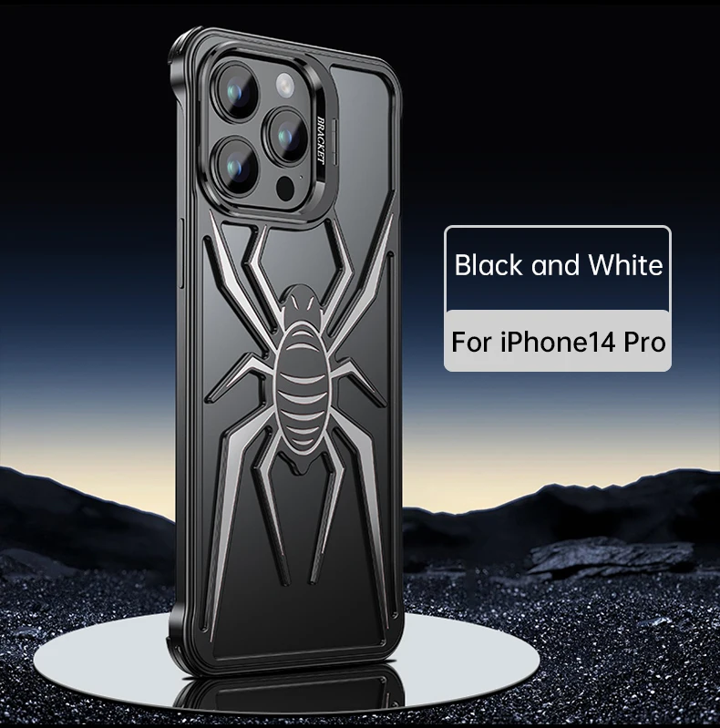 Spider Frameless Metal Bumper Case for IPhone 15 14 13 Pro Max Plus 15Pro 14Pro 15Plus I Phone IPhone15 Shockproof Frame Cover