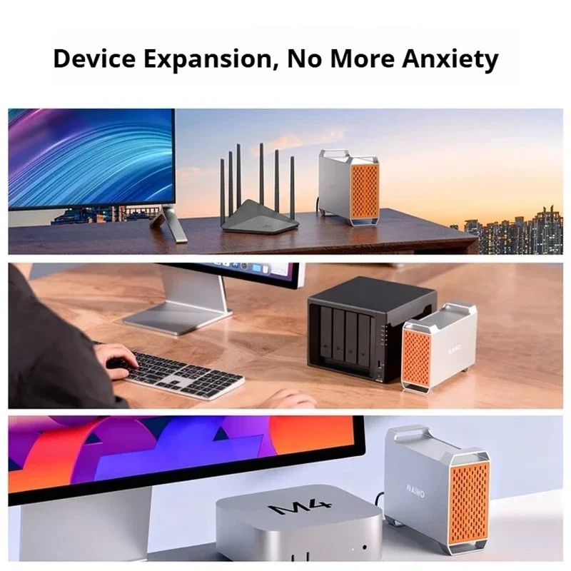 마이워 듀얼 베이 2.5/3.5인치 외장 하드 드라이브 케이스 (4 RAID HD 어레이 지원, SATA to USB Type-C 하드 드라이브 도킹 스테이션 포함)