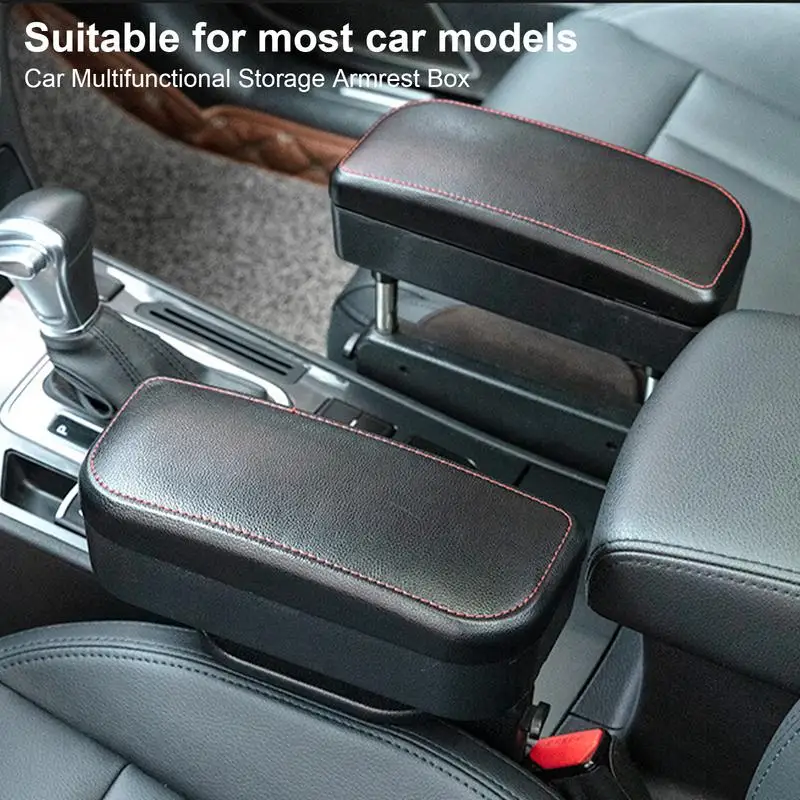 Supporto per gomito bracciolo per auto con scatola di immagazzinaggio Altezza regolabile Gap per sedile automatico Gomito per console automatica Gomito laterale per aumentare il pad - Image 2