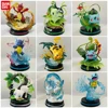 Pokemon Anime Figure Bikachu Charizard Squirtle Bulbasaur Vulpix Scenes Version Figurine Toys PVC Model Collection Dolls 1