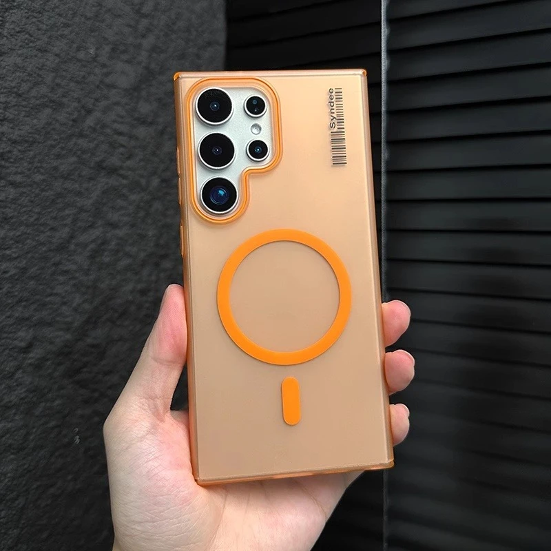 Enhanced Matte Magnetic Phone Case with Translucent PC Cover