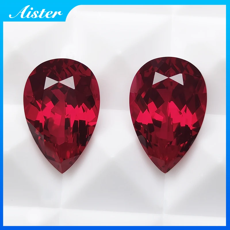 

Top Pear Shape Lab Grown Ruby Gemstones Diamond VVS1 with AGL Certificate