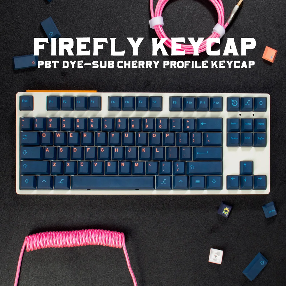 

138 Keys GMK Firefly Clones Keycaps PBT Dye Sub Mechanical Keyboard Keycap Cherry Profile For MX Switch With 6.25U 7U Space Bar