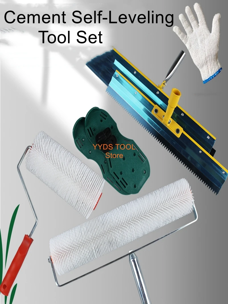 

Cement self-leveling tools nail shoes scraper nail rake pinprick deflation roller floor paint defoaming roller brush