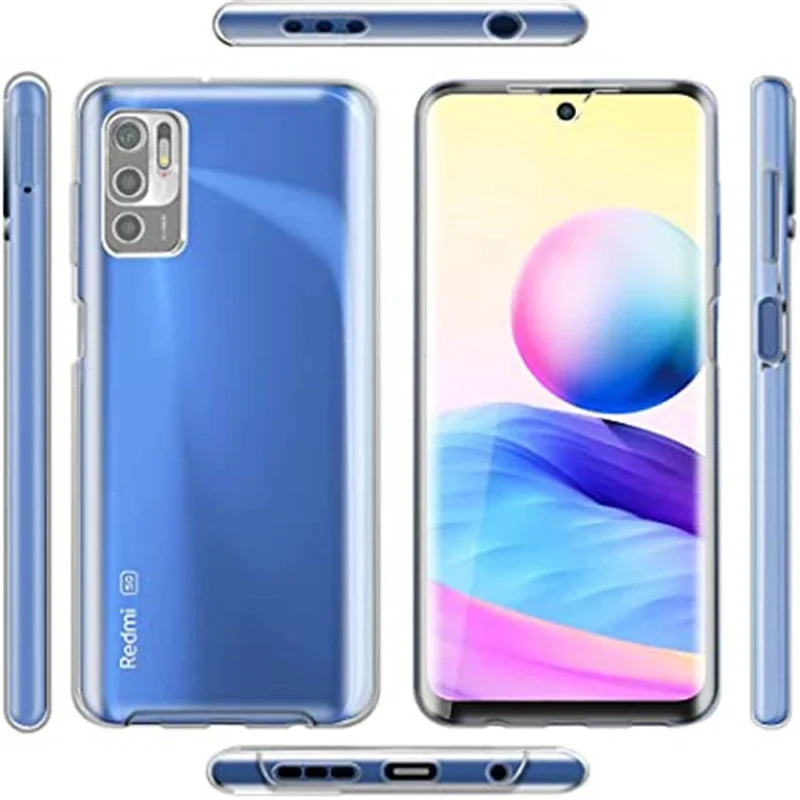 Enhanced Shockproof 360° Full Body Clear Phone Case with Silicone Back and Hard Front