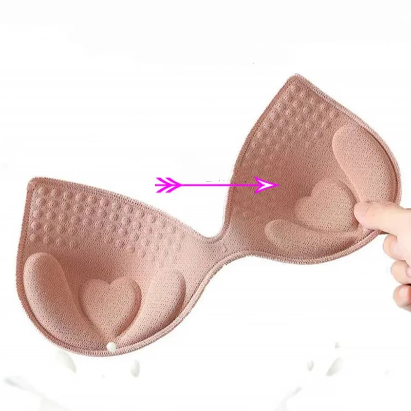 2 Paires De Coussinets Amovibles Pour Soutien-gorge - En éponge Douce, Forme Goutte D'eau - Pour Remplissage Et Mise En Forme
