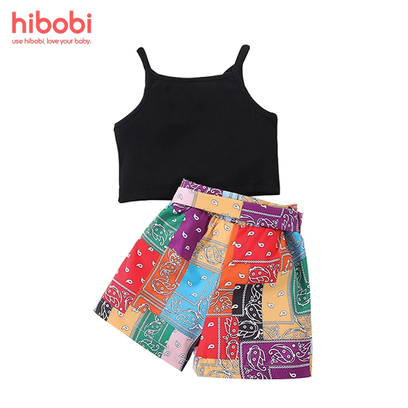 Baby Clothing Set luxury hibobi Baby Girls Clothing Set Summer Outfits Short Sleeve Romper Newborn Girls Sloid Clothes Sleeveless Top  Boho Floral Shorts Baby Clothing Set comfotable