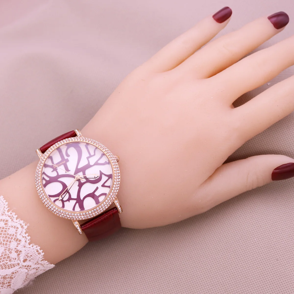 SALE!!! Discount Davena Crystal Old Types Lady Women's Watch Japan Mov't Fashion Hours Bracelet Leather Girl's Gift No Box
