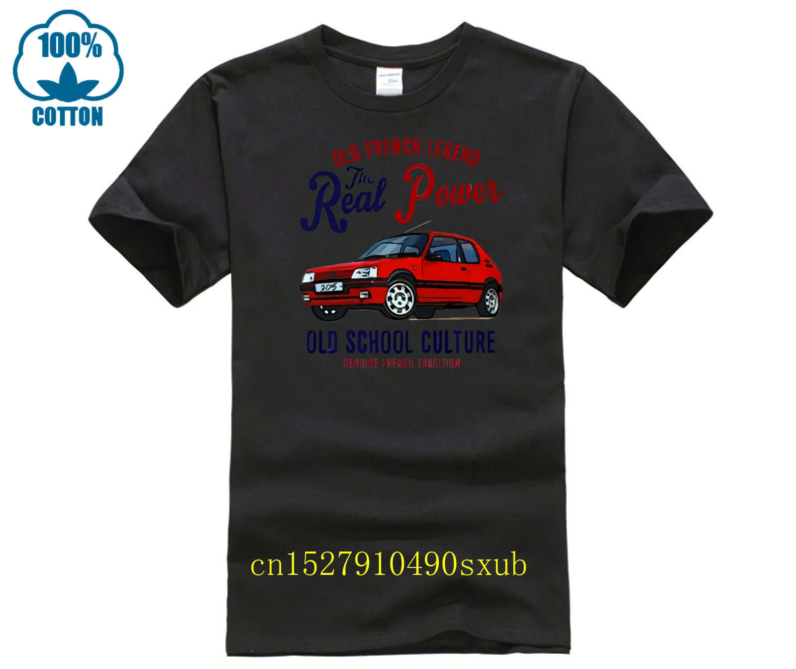 Magliette Stampate T-Shirt Hipster Manica Corta Vintage French Car 205 Gti 1 Nuova Maglietta In Cotone