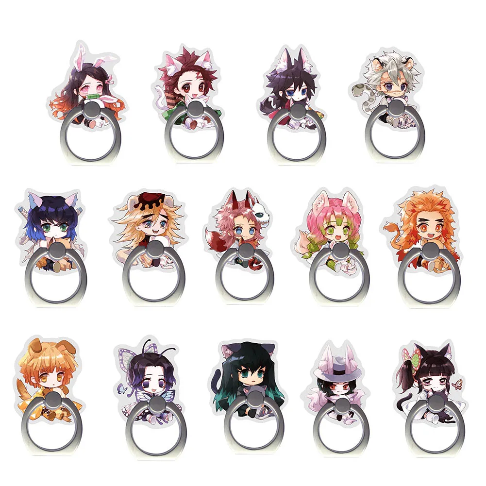 1Pcs Anime Demon Slayer Kimetsu No Yaiba Phone Stand Cute Fun Acrylic Mobile Phone Holder